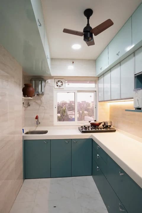 Compact Pastel Kitchen